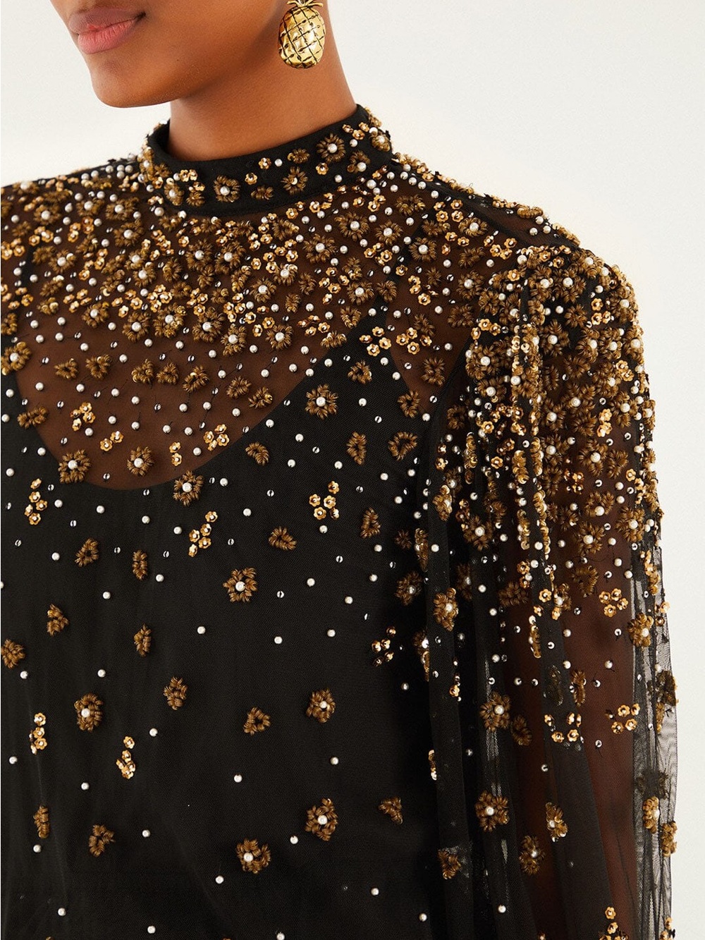 FARM RIO Embroidered Bubble Tulle Blouse NWT Size XL - Picture 4 of 7
